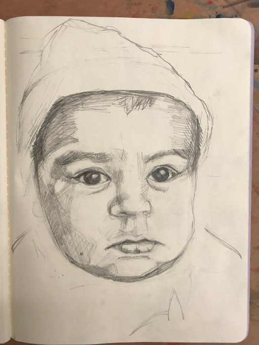 Toa Preliminary sketch on paper