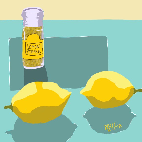 Lemons and Lemon Pepper, Procreate on iPad.