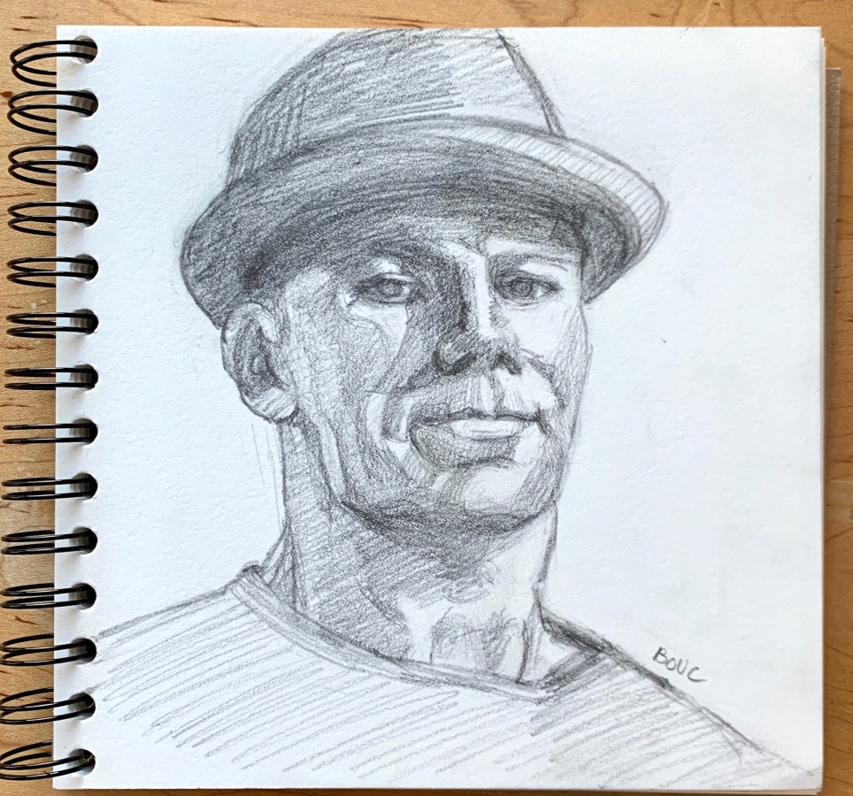 Facebook "People You May Know #2", graphite, 7x7 inches