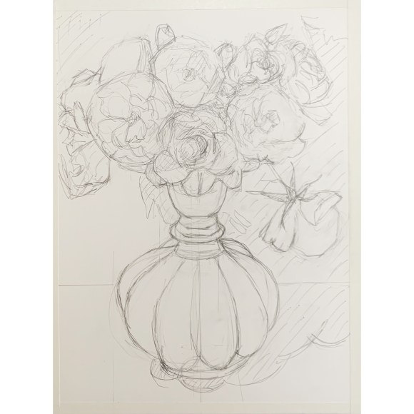 Drawing in pencil on Yupo