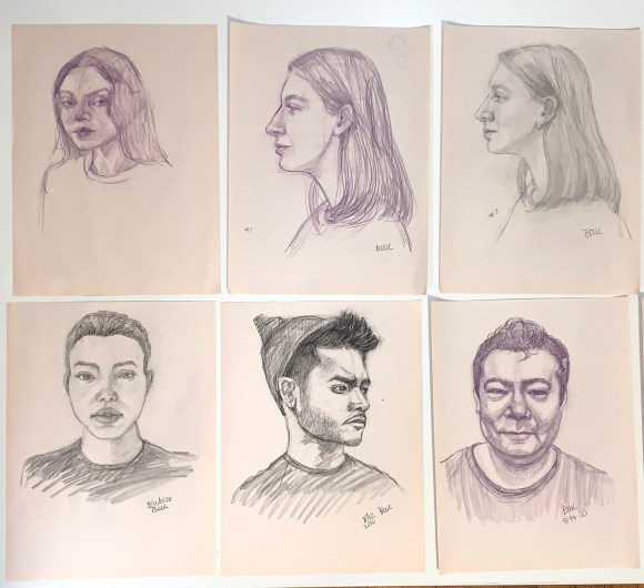 Sketches from early in Head Drawing class with Mike Creighton on Sktchy