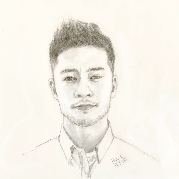 Sketch #1 of TJ Smith from Sktchy, graphite, 12x9"