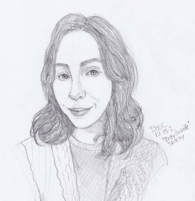 Quick Sketch of Bette G. from Sktchy Quick Sketch of Bette G. from Sktchy, graphite on Xerox paper, 11x8 inches