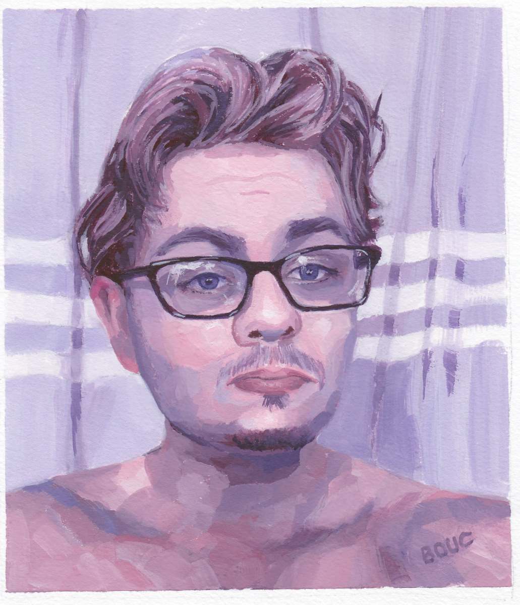 Alexander S Analogous Bathroom Selfie In Lavender Jana Bouc Artist