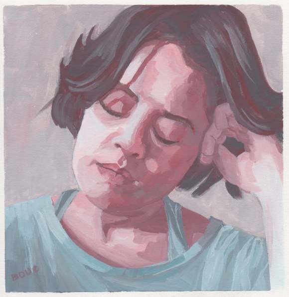 América GS from Sktchy in just two colors, 10x8 inches on watercolor paper