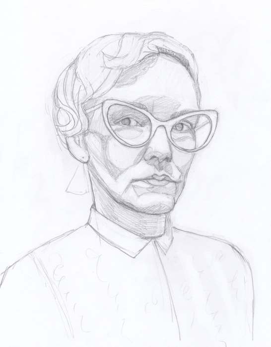 Stacy D. from Sktchy, initial sketch on Xerox paper