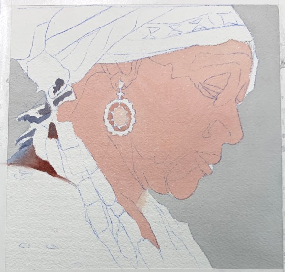 Initial block in of flat washes