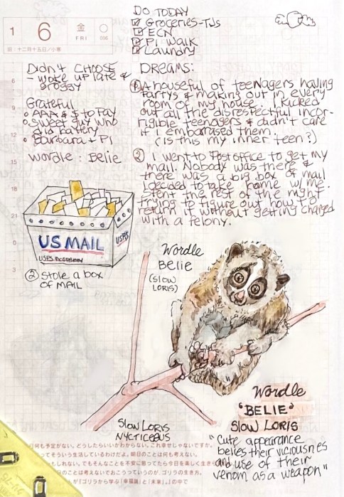 Wordle BELIE and criminal dreams illustrated