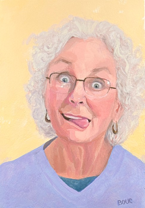 Portrait of B in gouache